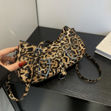 Grey Casual Party Club Outing Leopard Print Letters Crossbody Shoulder Bags