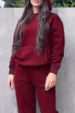 Dark Green Casual Sportswear Hooded Long Sleeve Sweatshirt And Pants Plus Size Two Pieces Jogger Sets