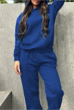 Dark Green Casual Sportswear Hooded Long Sleeve Sweatshirt And Pants Plus Size Two Pieces Jogger Sets
