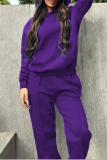 Dark Green Casual Sportswear Hooded Long Sleeve Sweatshirt And Pants Plus Size Two Pieces Jogger Sets