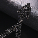 Black Oversize Party Club Daily Irregular Geometric Triangle Pendant Dangle Earrings
