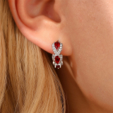 Red Charming Heart-Shaped Dangle Earrings