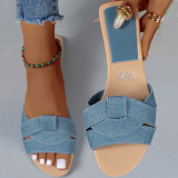 Brown Leather Slide Sandals With Single Strap Casual Shoes