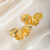 Casual Bohemian Gold Dangle Cute Metal Flower Earrings