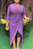 Black Formal Office Evening Party Prom Gown African Boho Print Deep V Neck Long Sleeve Wrapped Skirt Plus Size Bodycon Maxi Dresses