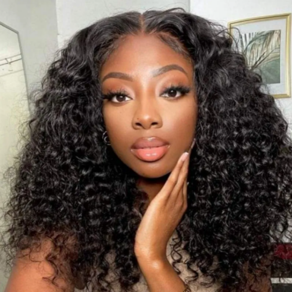Lace Frontal Human Hair Curly Wigs