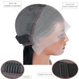 Black Casual Straight Shoulder Length Sleek Bob Lace Closure Wig