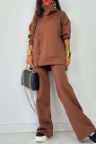 Green Turtleneck Long Sleeve Zipper Jackets And Wide Leg Sweatpants Casual Sportwear Two Pieces Trousers Sets