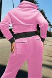 Black Casual Patchwork Hooded Long Sleeve Jackets And Flare Leg Sweatpants Sportwear Two Pieces Jogger Sets