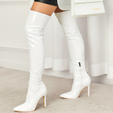 Red Patent Leather Women's Over-the-Knee High Heel Boots