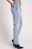 Light Blue Casual Belted High Waist Slim Fitted Denim Jeans
