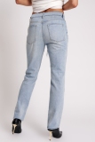 Light Blue Casual Belted High Waist Slim Fitted Denim Jeans