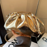 Gold Casual Bags Cloud Bag PU Leather Crossbody Bags