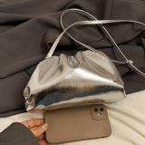 Gold Casual Bags Cloud Bag PU Leather Crossbody Bags