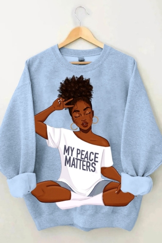 Brown Casual Figure Print Long Sleeve Fall Winter Hooded Sweatshirt