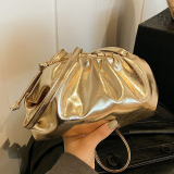 Gold Casual Bags Cloud Bag PU Leather Crossbody Bags