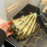 Silver Casual Metallic Geometric Handbag Chains Bags
