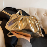 Gold Casual Bags Cloud Bag PU Leather Crossbody Bags