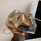 Gold Casual Bags Cloud Bag PU Leather Crossbody Bags