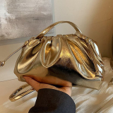 Gold Casual Bags Cloud Bag PU Leather Crossbody Bags