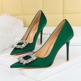 Women's Rhinestone Decor High Heels