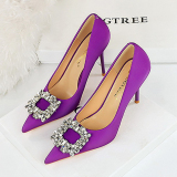 Women's Rhinestone Decor High Heels