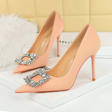 Women's Rhinestone Decor High Heels