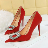 Women's Rhinestone Decor High Heels