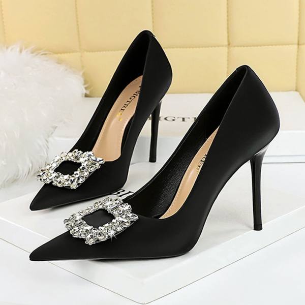 Women's Rhinestone Decor High Heels