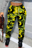 Multicolor Camouflage Print High Waist Casual Outing Skinny Pants