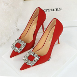 Women's Rhinestone Decor High Heels