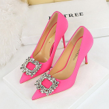 Women's Rhinestone Decor High Heels
