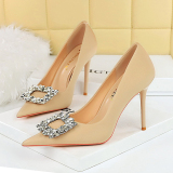 Women's Rhinestone Decor High Heels