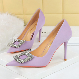Women's Rhinestone Decor High Heels