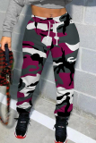 Multicolor Camouflage Print High Waist Casual Outing Skinny Pants