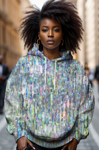 Multicolor Casual Graphics Print Long Sleeve Fall Winter Hooded Sweatshirt