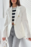Red Cardigan Turn-back Collar Long Sleeve Casual Formal Office Blazer Jackets