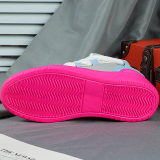 Pink Casual Sportswear Belted Round Low-Top Sneakers