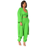 Black Street Solid O Neck Long Sleeve Two Pieces