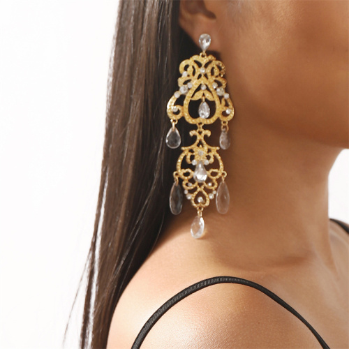 Casual Rhinestone Boho Chandelier Teardrop Dangle Drop Earrings