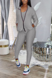 Red Sexy Active Solid Three-Piece Suits Turndown Collar Long Sleeve Cap Sleeve Regular Two Pieces