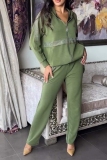 Red Casual Zipper Long Sleeve Hooded Sweatshirt And Pants Sportwear Two Pieces Jogger Sets