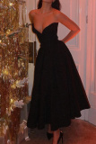 Red Formal Evening Party Prom Backless Strapless Long Tube Maxi Pleated Dresses