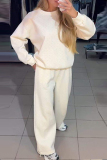 Green Hot Drill O Neck Long Sleeve Sweatshirt And Pants Casual Sportwear Two Pieces Jogger Sets