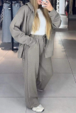 Apricot Hot Drill Zipper Hooded Long Sleeve Jackets And Sweatpants Sportwear Casual Two Pieces Jogger Sets