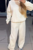 Green Hot Drill O Neck Long Sleeve Sweatshirt And Pants Casual Sportwear Two Pieces Jogger Sets