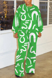 Multicolor Graphics O Neck Long Sleeve Sweatshirt and Skinny Pants Sportwear Plus Size Matching Sweatsuit Set