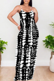 Brown Leopard Print Sleeveless Backless Spaghetti Strap Floor Length Vacation Baggy Sundress Slip Maxi Dress