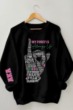 Royal Blue Casual African Girl Print O Neck Long Sleeve Fall Winter Sweatshirt