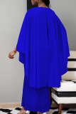 White Sequins O Neck Cape Sleeve Formal Evening Party Prom Bodycon Maxi Wedding Guest Dresses